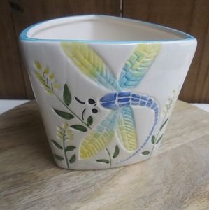 Dragonfly Ceramic Pot